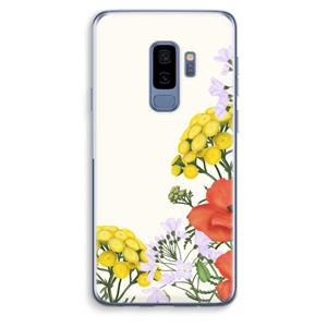 CaseCompany Wilde bloemen: Samsung Galaxy S9 Plus Transparant Hoesje