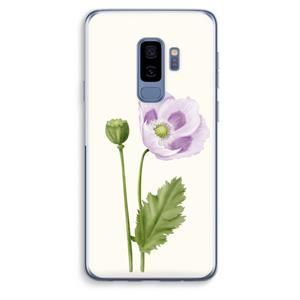 CaseCompany Purple poppy: Samsung Galaxy S9 Plus Transparant Hoesje