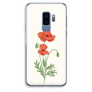 CaseCompany Red poppy: Samsung Galaxy S9 Plus Transparant Hoesje