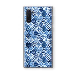 CaseCompany Blauw motief: Samsung Galaxy Note 10 Transparant Hoesje