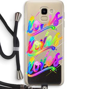 CaseCompany Loves: Samsung Galaxy J6 (2018) Transparant Hoesje met koord