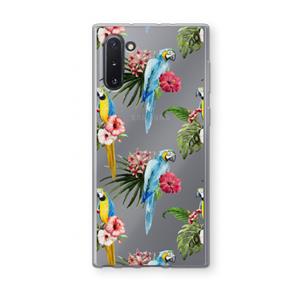 CaseCompany Kleurrijke papegaaien: Samsung Galaxy Note 10 Transparant Hoesje