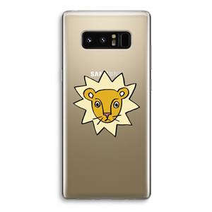 CaseCompany Kleine leeuw: Samsung Galaxy Note 8 Transparant Hoesje