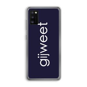 CaseCompany Gijweet: Samsung Galaxy A41 Transparant Hoesje