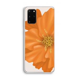CaseCompany Orange Ellila flower: Samsung Galaxy S20 Plus Transparant Hoesje