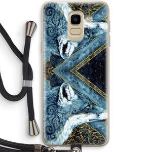 CaseCompany Golden Fox: Samsung Galaxy J6 (2018) Transparant Hoesje met koord