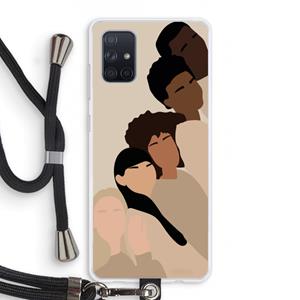 CaseCompany Sweet creatures: Samsung Galaxy A71 Transparant Hoesje met koord
