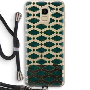 CaseCompany Moroccan tiles: Samsung Galaxy J6 (2018) Transparant Hoesje met koord