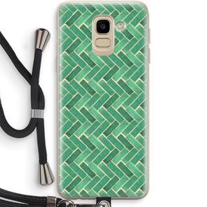 CaseCompany Moroccan tiles 2: Samsung Galaxy J6 (2018) Transparant Hoesje met koord