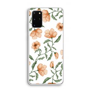 CaseCompany Peachy flowers: Samsung Galaxy S20 Plus Transparant Hoesje