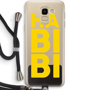CaseCompany Habibi Blue: Samsung Galaxy J6 (2018) Transparant Hoesje met koord