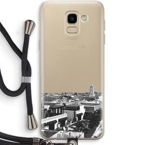 CaseCompany Marrakech Skyline : Samsung Galaxy J6 (2018) Transparant Hoesje met koord