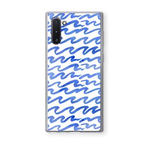 CaseCompany Blauwe golven: Samsung Galaxy Note 10 Transparant Hoesje