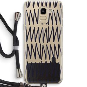 CaseCompany Marrakech Zigzag: Samsung Galaxy J6 (2018) Transparant Hoesje met koord