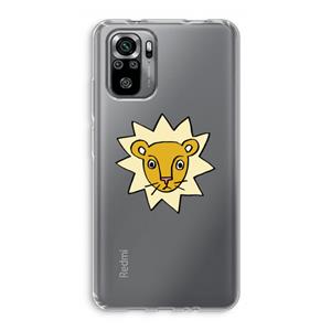CaseCompany Kleine leeuw: Xiaomi Redmi Note 10S Transparant Hoesje