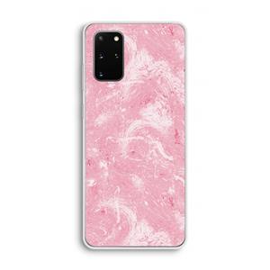 CaseCompany Abstract Painting Pink: Samsung Galaxy S20 Plus Transparant Hoesje