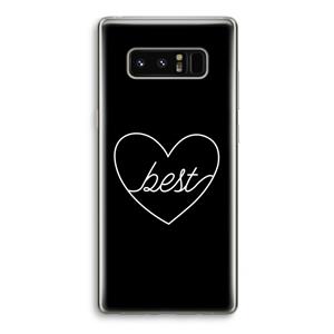 CaseCompany Best heart black: Samsung Galaxy Note 8 Transparant Hoesje