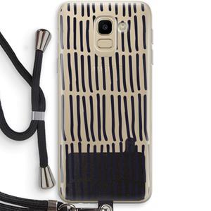 CaseCompany Moroccan stripes: Samsung Galaxy J6 (2018) Transparant Hoesje met koord