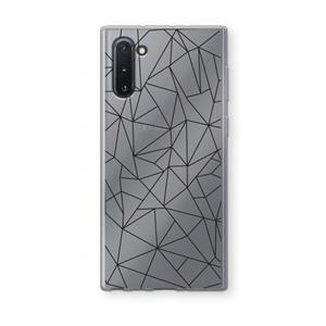 CaseCompany Geometrische lijnen zwart: Samsung Galaxy Note 10 Transparant Hoesje