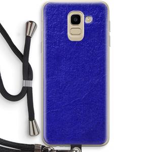 CaseCompany Majorelle Blue: Samsung Galaxy J6 (2018) Transparant Hoesje met koord