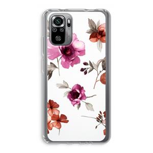 CaseCompany Geschilderde bloemen: Xiaomi Redmi Note 10S Transparant Hoesje