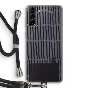 CaseCompany Moroccan stripes: Samsung Galaxy S21 Plus Transparant Hoesje met koord