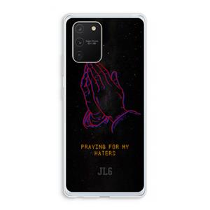 CaseCompany Praying For My Haters: Samsung Galaxy S10 Lite Transparant Hoesje