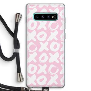 CaseCompany XOXO: Samsung Galaxy S10 Plus Transparant Hoesje met koord