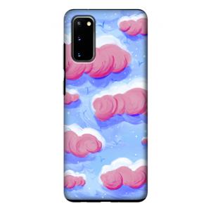 CaseCompany Roze wolken met vogels: Samsung Galaxy S20 Tough Case