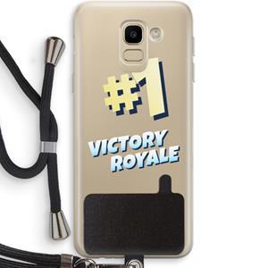 CaseCompany Victory Royale: Samsung Galaxy J6 (2018) Transparant Hoesje met koord