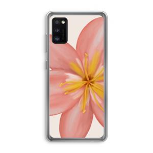 CaseCompany Pink Ellila Flower: Samsung Galaxy A41 Transparant Hoesje