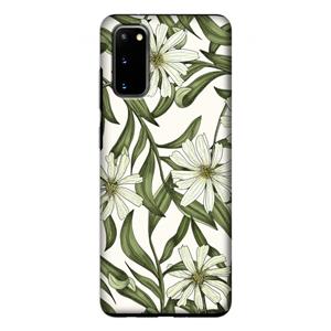 CaseCompany Wit bloemenpatroon: Samsung Galaxy S20 Tough Case