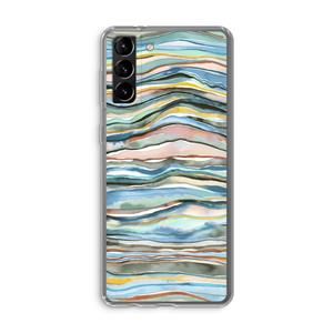 CaseCompany Watercolor Agate: Samsung Galaxy S21 Plus Transparant Hoesje