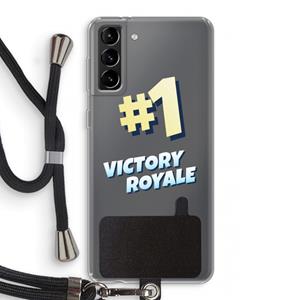 CaseCompany Victory Royale: Samsung Galaxy S21 Plus Transparant Hoesje met koord
