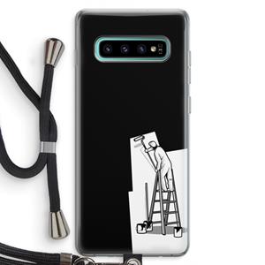 CaseCompany Musketon Painter: Samsung Galaxy S10 Plus Transparant Hoesje met koord