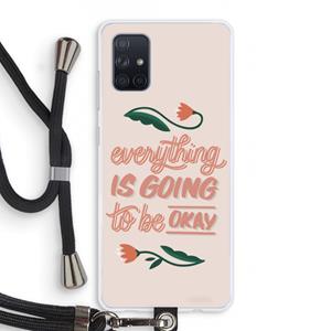 CaseCompany Optimistic flower girl: Samsung Galaxy A71 Transparant Hoesje met koord