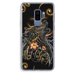 CaseCompany Huilende Wolf: Samsung Galaxy S9 Plus Transparant Hoesje