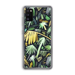 CaseCompany Tropical Palms Dark: Samsung Galaxy A41 Transparant Hoesje