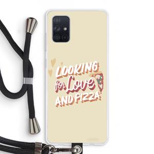 CaseCompany Pizza is the answer: Samsung Galaxy A71 Transparant Hoesje met koord