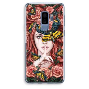 CaseCompany Lady Moth: Samsung Galaxy S9 Plus Transparant Hoesje