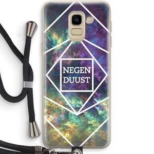 CaseCompany Negenduust ruimte: Samsung Galaxy J6 (2018) Transparant Hoesje met koord