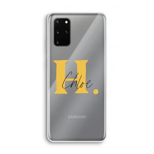 CaseCompany Amber Script: Samsung Galaxy S20 Plus Transparant Hoesje