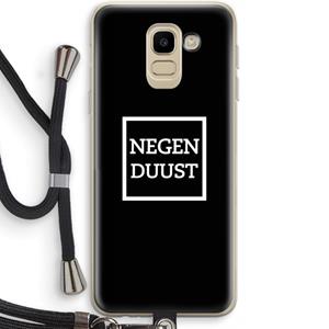 CaseCompany Negenduust black: Samsung Galaxy J6 (2018) Transparant Hoesje met koord