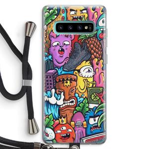 CaseCompany Vexx Mixtape: Samsung Galaxy S10 Plus Transparant Hoesje met koord