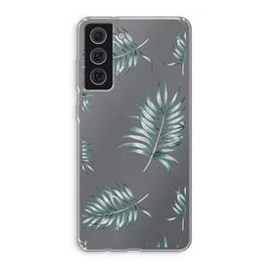 CaseCompany Simple leaves: Samsung Galaxy S21 FE Transparant Hoesje