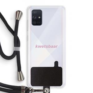 CaseCompany kwetsbaar: Samsung Galaxy A71 Transparant Hoesje met koord