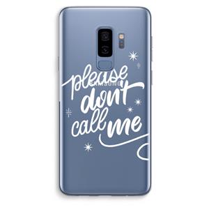 CaseCompany Don't call: Samsung Galaxy S9 Plus Transparant Hoesje