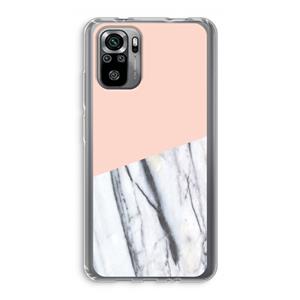CaseCompany A touch of peach: Xiaomi Redmi Note 10S Transparant Hoesje