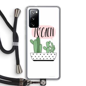 CaseCompany I love cacti: Samsung Galaxy S20 FE / S20 FE 5G Transparant Hoesje met koord