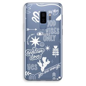 CaseCompany Good vibes: Samsung Galaxy S9 Plus Transparant Hoesje